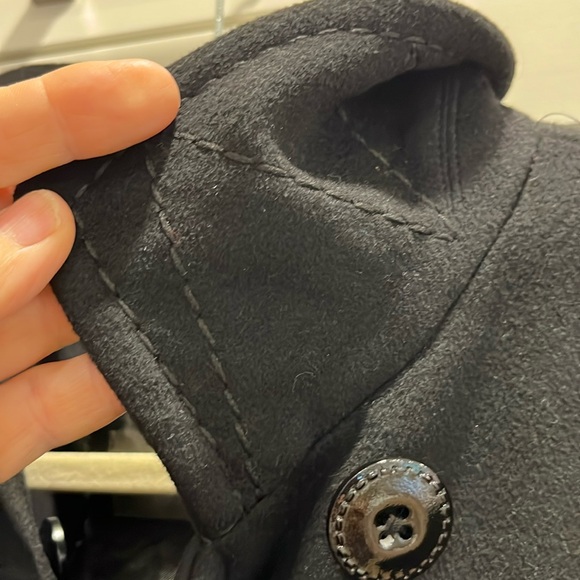 EUC Sportmax MaxMara black double breasted merino wool cashmere blend coat - Picture 3 of 12